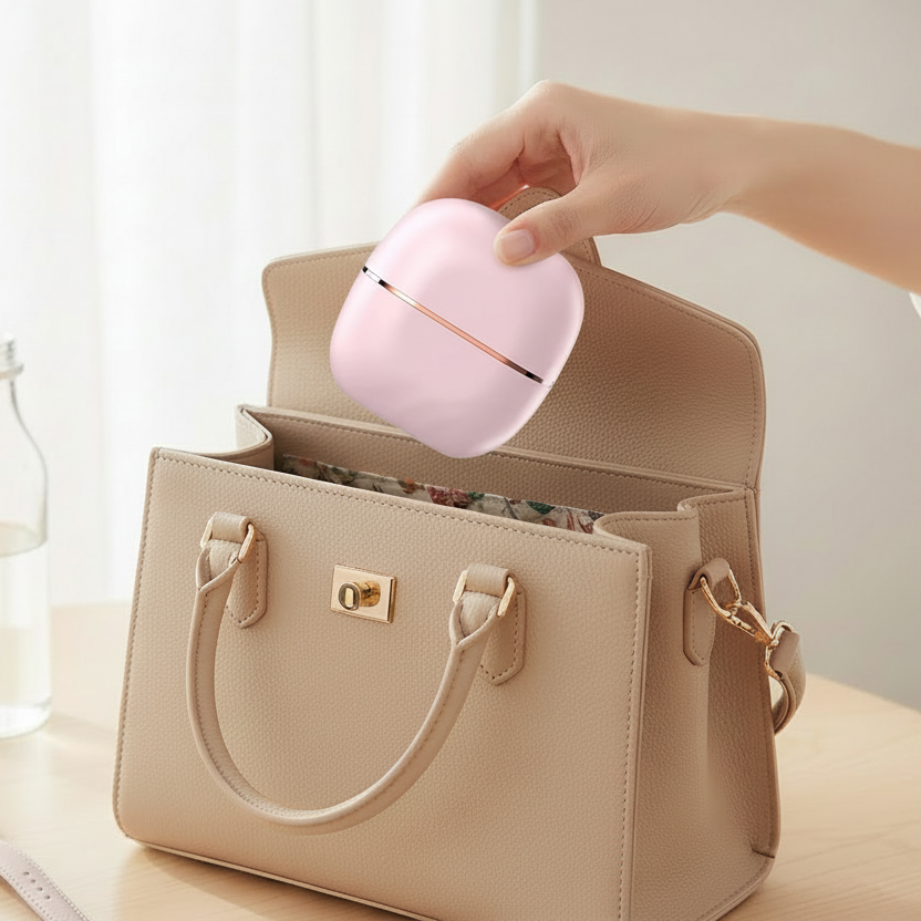 Pink Hair Comb with Lid Closed - Easy to Carry